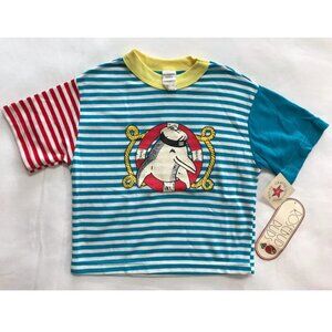 Vintage Girls Rosebud Duds Summer Tshirt Size Medium Made in USA